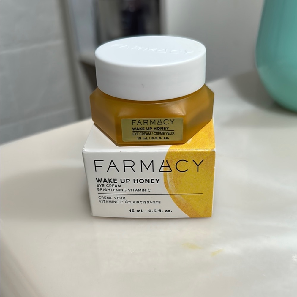 Farmacy Yellow and White Moisturizer eye cream , almost 3/4 full